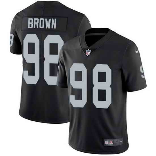 Nike Raiders 98 Trent Brown Black Team Color Men Stitched NFL Vapor Untouchable Limited Jersey